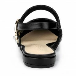 Allegra K Women's Pointed Toe Slingback Flat Pumps