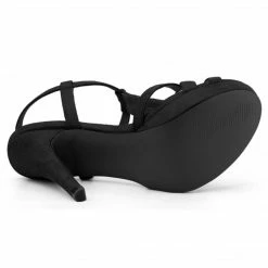 Allegra K Shoes Women's T Strap Slingback Platform Stiletto Heel Sandals