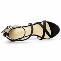 Allegra K Shoes Women's Stiletto Heel Zipper Platform Ankle Strap Sandals 35 Allegra K Shoes Women's Stiletto Heel Zipper Platform Ankle Strap Sandals