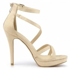 Allegra K Shoes Women's Stiletto Heel Zipper Platform Ankle Strap Sandals 31 Allegra K Shoes Women's Stiletto Heel Zipper Platform Ankle Strap Sandals