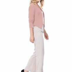 Allegra K Women Collarless Cropped Blazer