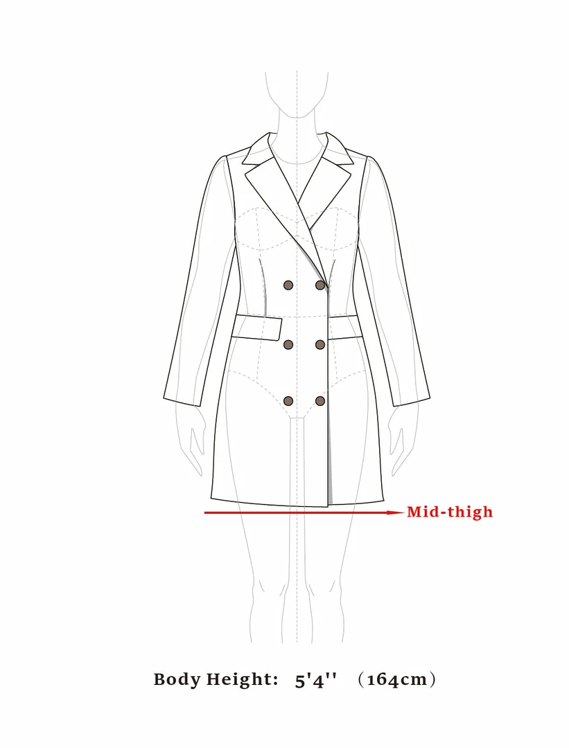 Allegra K Double Breasted Notched Lapel Coat With Raglan Sleeves 58 Allegra K Double Breasted Notched Lapel Coat With Raglan Sleeves