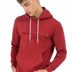 Allegra K Men Pullover Hoodies Pocket Casual Blend Sport Solid Hooded Sweatshirt