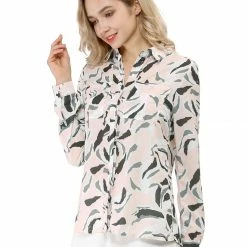 Allegra K Button Down Floral Print Long Sleeves Shirt 43 Allegra K Button Down Floral Print Long Sleeves Shirt