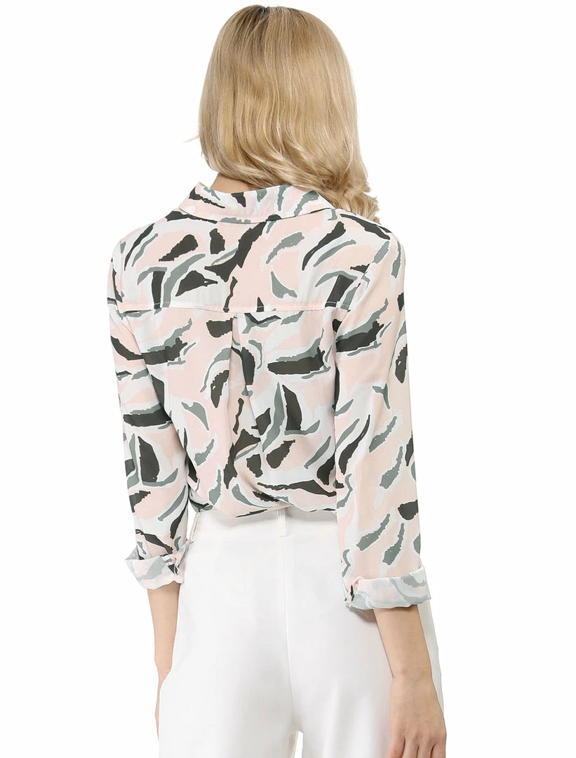 Allegra K Button Down Floral Print Long Sleeves Shirt 20 Allegra K Button Down Floral Print Long Sleeves Shirt