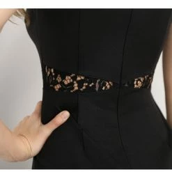 Allegra K Lace Cut-out Front Bodycon Dress Women