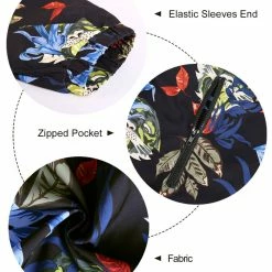 Allegra K Men Floral Print Windbreaker Jacket Zip Up Lightweight Athletic Jackets 15 Allegra K Men Floral Print Windbreaker Jacket Zip Up Lightweight Athletic Jackets