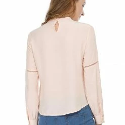 Allegra K Women's Embroidery Floral Peasant Blouse Crew Neck Boho Shirts Tops