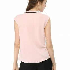 Allegra K Tie Neck Sleeveless Ruffle Button Down Chiffon Shirt Clothing 86 Allegra K Tie Neck Sleeveless Ruffle Button Down Chiffon Shirt Clothing