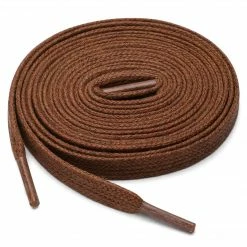 Allegra K 2 Pairs Waxed Cotton Leather Boots Casual Shoes Flat Shoelaces For Men Women