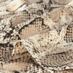 Allegra K 3/4 Sleeve Deep V Neck Tie Front Snake Print Wrap Midi Dress Women