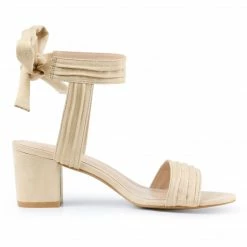 Allegra K Women's Open Toe Ankle Tie Back Block Heel Sandals Shoes 65 Allegra K Women's Open Toe Ankle Tie Back Block Heel Sandals Shoes