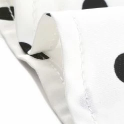 Allegra K Ruffle Neck Vintage Polka Dots Long Sleeve Blouse Clothing