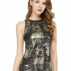 Allegra K Shiny Shimmer Tank Top