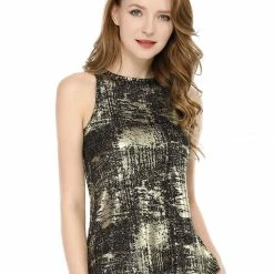 Allegra K Shiny Shimmer Tank Top