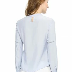 Allegra K Women's Embroidery Floral Peasant Blouse Crew Neck Boho Shirts Tops