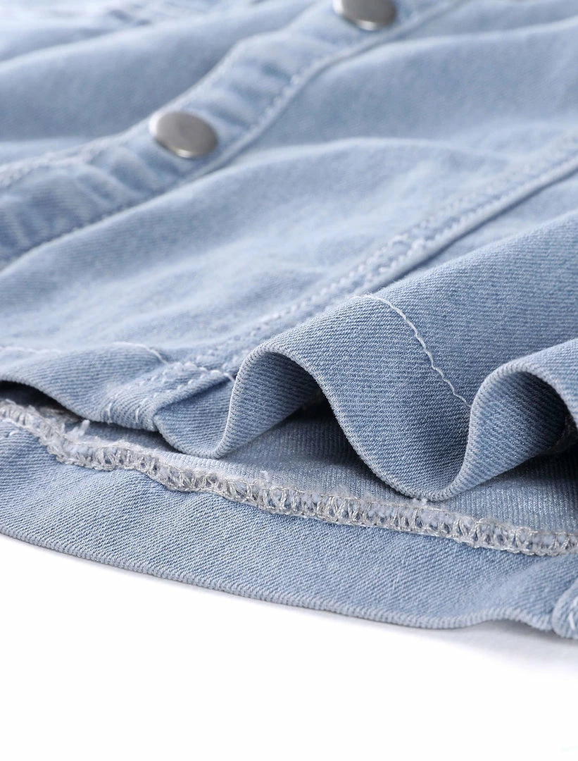 Women Allegra K Classic Adjustable Strap A-Line Overall Denim Dress 38 Women Allegra K Classic Adjustable Strap A-Line Overall Denim Dress