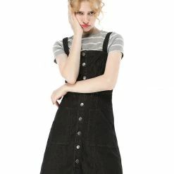 Women Allegra K Classic Adjustable Strap A-Line Overall Denim Dress 76 Women Allegra K Classic Adjustable Strap A-Line Overall Denim Dress