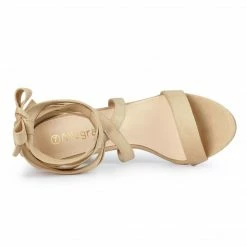 Allegra K Women's Crisscross Lace Up Mid Block Heels Sandals 55 Allegra K Women's Crisscross Lace Up Mid Block Heels Sandals