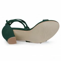 Allegra K Women's Crisscross Lace Up Mid Block Heels Sandals 49 Allegra K Women's Crisscross Lace Up Mid Block Heels Sandals