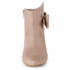 Allegra K Women's Point Toe Bow Stiletto Heel Ankle Boots Shoes