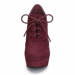 Allegra K Shoes Women's Platform Chunky Heel Lace Up Booties 72 Allegra K Shoes Women's Platform Chunky Heel Lace Up Booties