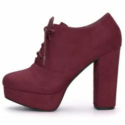 Allegra K Shoes Women's Platform Chunky Heel Lace Up Booties 77 Allegra K Shoes Women's Platform Chunky Heel Lace Up Booties