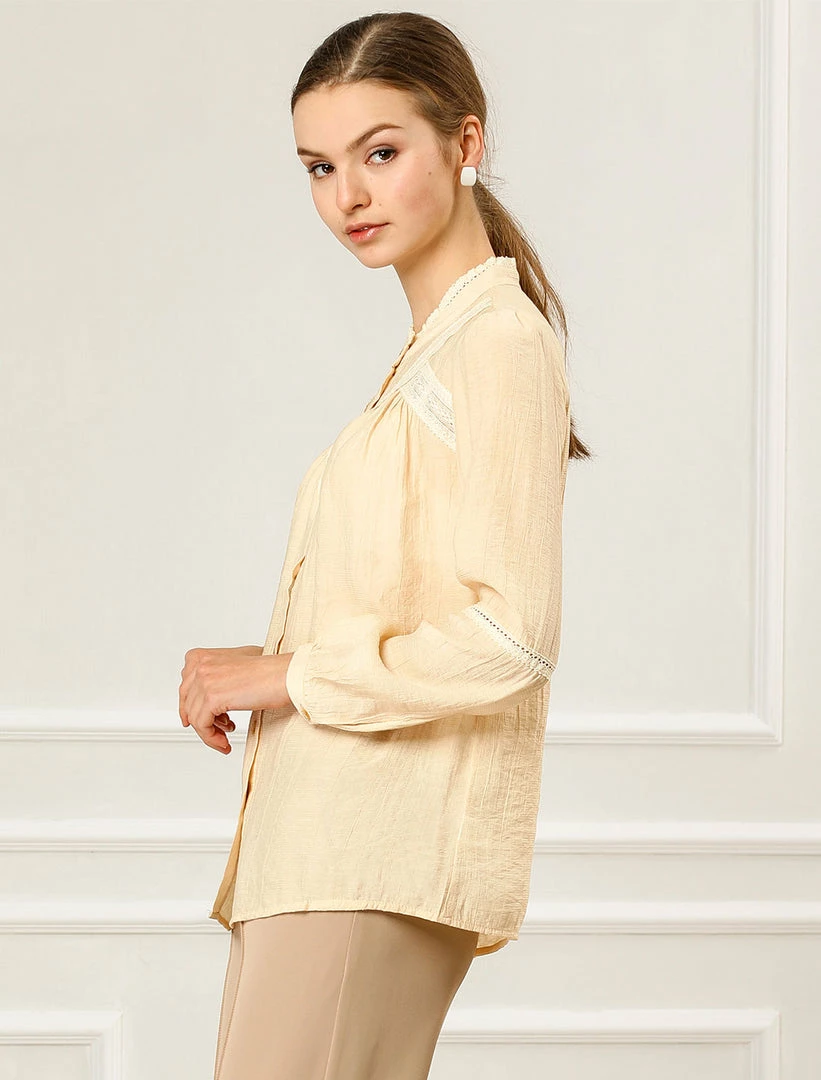 Allegra K Long Sleeve Button Down Shirt 7 Allegra K Long Sleeve Button Down Shirt