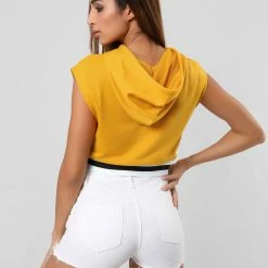 Allegra K Sleeveless Hooded Crop Tank Top Women 14 Allegra K Sleeveless Hooded Crop Tank Top Women