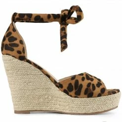 Allegra K Women's Espadrilles Tie Up Ankle Strap Wedge Sandals 49 Allegra K Women's Espadrilles Tie Up Ankle Strap Wedge Sandals