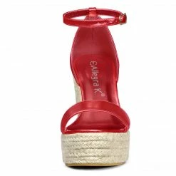 Allegra K Shoes Women's Open Toe Espadrille Wedges Platform Sandals