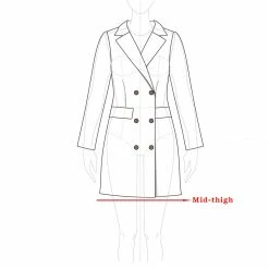 Allegra K Wool-Blend Raglan Sleeve Storm Flap Plaids Trench Coat 17 Allegra K Wool-Blend Raglan Sleeve Storm Flap Plaids Trench Coat