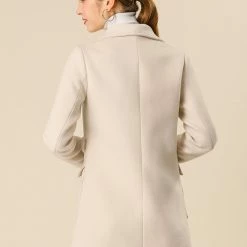 Allegra K Shawl Collar Overcoat With Pockets