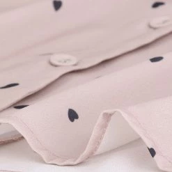 Allegra K Women's Heart Polka Dots Button Up Notched Lapel V Neck Shirt Tops 147 Allegra K Women's Heart Polka Dots Button Up Notched Lapel V Neck Shirt Tops