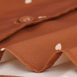 Allegra K Women's Heart Polka Dots Button Up Notched Lapel V Neck Shirt Tops 141 Allegra K Women's Heart Polka Dots Button Up Notched Lapel V Neck Shirt Tops