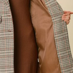 Allegra K Wool-Blend Notched Lapel Two-Button Plaid Coat 16 Allegra K Wool-Blend Notched Lapel Two-Button Plaid Coat