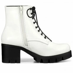 Allegra K Women's Platform Chunky Heel Combat Boots