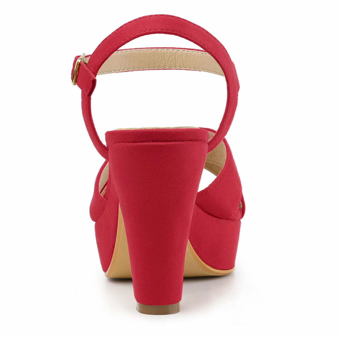 Allegra K Shoes Women's Platform Chunky Heel Ankle Strap Sandals 19 Allegra K Shoes Women's Platform Chunky Heel Ankle Strap Sandals