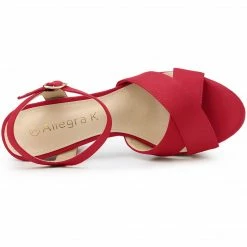 Allegra K Shoes Women's Platform Chunky Heel Ankle Strap Sandals 54 Allegra K Shoes Women's Platform Chunky Heel Ankle Strap Sandals
