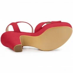 Allegra K Shoes Women's Platform Chunky Heel Ankle Strap Sandals 55 Allegra K Shoes Women's Platform Chunky Heel Ankle Strap Sandals