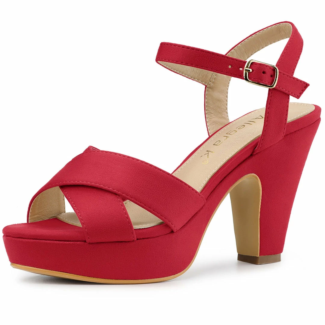 Allegra K Shoes Women's Platform Chunky Heel Ankle Strap Sandals 17 Allegra K Shoes Women's Platform Chunky Heel Ankle Strap Sandals