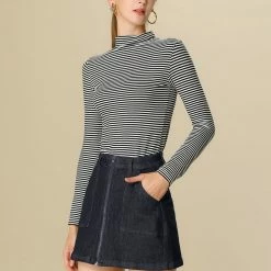 Allegra K Women’s Zipper Front Short Mini A-Line Denim Skirt With Pockets 11 Allegra K Women’s Zipper Front Short Mini A-Line Denim Skirt With Pockets