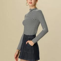 Allegra K Women’s Zipper Front Short Mini A-Line Denim Skirt With Pockets 13 Allegra K Women’s Zipper Front Short Mini A-Line Denim Skirt With Pockets