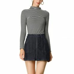 Allegra K Women’s Zipper Front Short Mini A-Line Denim Skirt With Pockets 10 Allegra K Women’s Zipper Front Short Mini A-Line Denim Skirt With Pockets