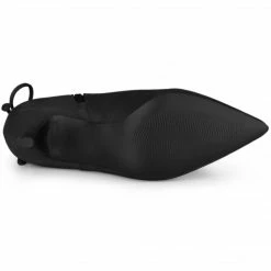 Allegra K Women's Pointed Toe Kitten Heel Ankle Booties Shoes