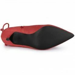 Allegra K Women's Pointed Toe Kitten Heel Ankle Booties Shoes