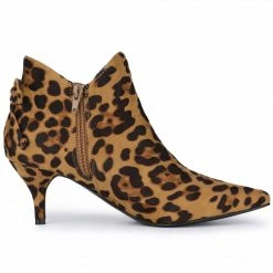Allegra K Women's Pointed Toe Kitten Heel Ankle Booties Shoes