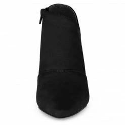 Allegra K Shoes Women's Pointed Toe Kitten Heel Cutout Ankle Boots