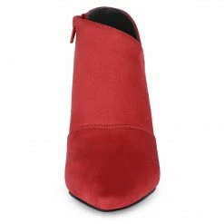 Allegra K Shoes Women's Pointed Toe Kitten Heel Cutout Ankle Boots