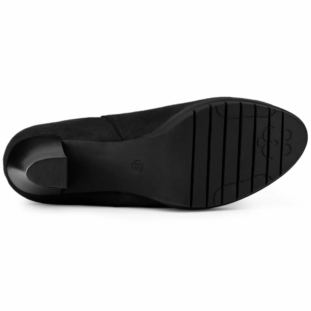 Allegra K Women's Round Toe Block Heels Chelsea Ankle Boots Shoes 23 Allegra K Women's Round Toe Block Heels Chelsea Ankle Boots Shoes